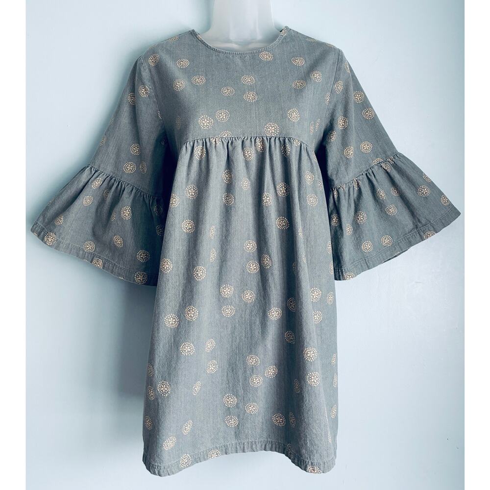 Rylee + Cru Gray Blue Sand Dollar Mini Dress